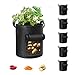 Photo Cavisoo 5-Pack 10 Gallon Potato Grow Bags, Garden Planting Bag with Durable Handle, Thickened Nonwoven Fabric Pots for Tomato, Vegetable and Fruits new bestseller 2024-2023