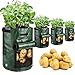 Photo Potato Grow Bags, JJGoo 4 Pack 10 Gallon with Flap and Handles Garden Planting Bag Outdoor Plant Container Planter Pots for Vegetable, Fruits, Tomato new bestseller 2024-2023