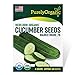Photo Purely Organic Heirloom Cucumber Seeds (Marketmore 76) - Approx 140 Seeds - Certified Organic, Non-GMO, Open Pollinated, Heirloom, USA Origin new bestseller 2024-2023