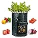 Photo ANPHSIN 4 Pack 10 Gallon Garden Potato Grow Bags with Flap and Handles Aeration Fabric Pots Heavy Duty new bestseller 2024-2023