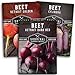 Photo Survival Garden Seeds Beet Collection Seed Vault - Detroit Red, Detroit Golden, Cylindra Beets - Delicious Root & Green Leafy Veggies - Non-GMO Heirloom Survival Garden Vegetable Seeds for Planting new bestseller 2024-2023