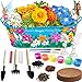 Photo Little Planters Paint & Grow Fairy Garden with Real Flowers and Magical Fairies - Paint, Plant and Grow Morning Glory, Marigold and Alyssum Flowers - Craft Kit for Kids All Ages Both Girls and Boys new bestseller 2024-2023